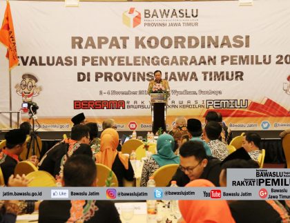 Evaluasi Bawaslu dan KPU se-Jawa Timur, Abhan: Pertama Kali di Tingkat Provinsi se-Indonesia