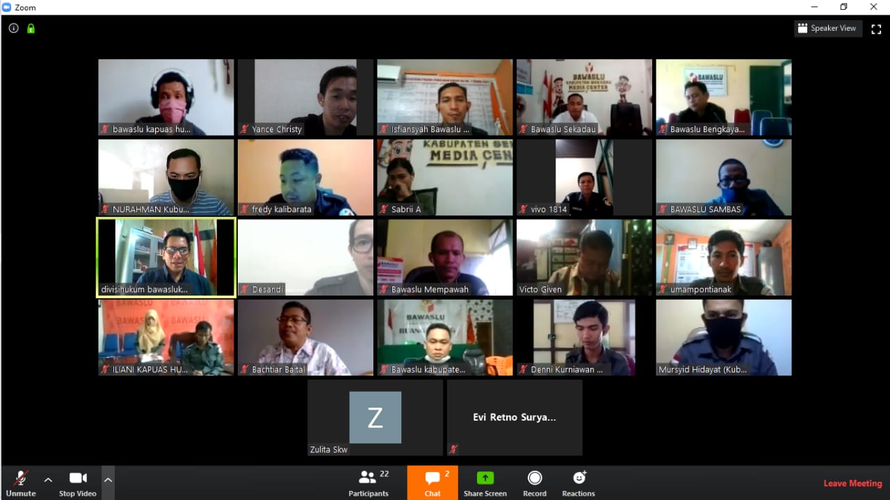 Bawaslu Kalimantan Barat Gelar Pelatihan Penulisan Legal Opinion