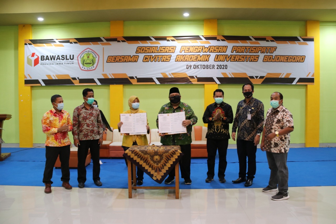 Tingkatkan Pengawasan Partisipatif, Bawaslu Jatim Jalin Kerjasama dengan Universitas Bojonegoro