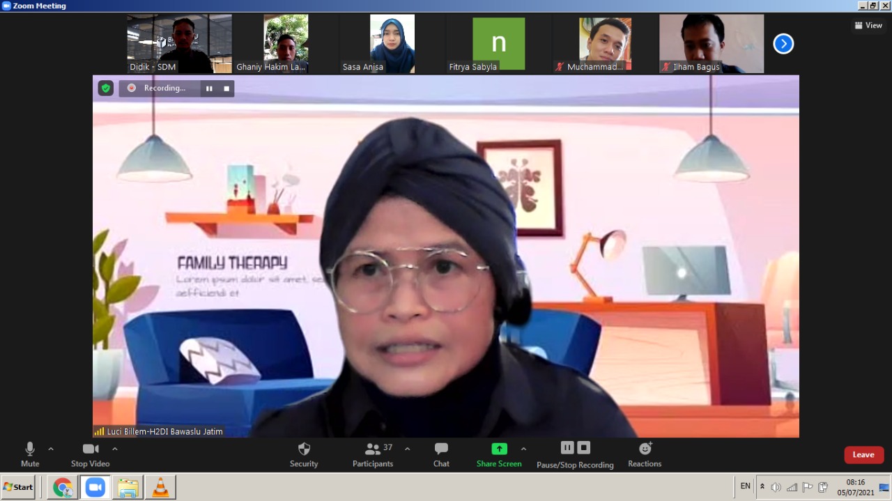 Apel Virtual, Lucia: Meski WFH, Pelayanan tetap Berjalan