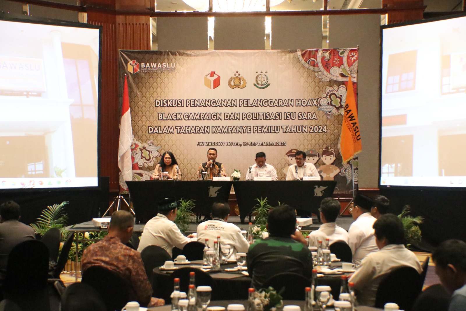 Jelang Tahapan Kampanye, Bawaslu Jatim Gelar Diskusi Penanganan Pelanggaran Hoaks, Kampanye Hitam dan Politisasi SARA