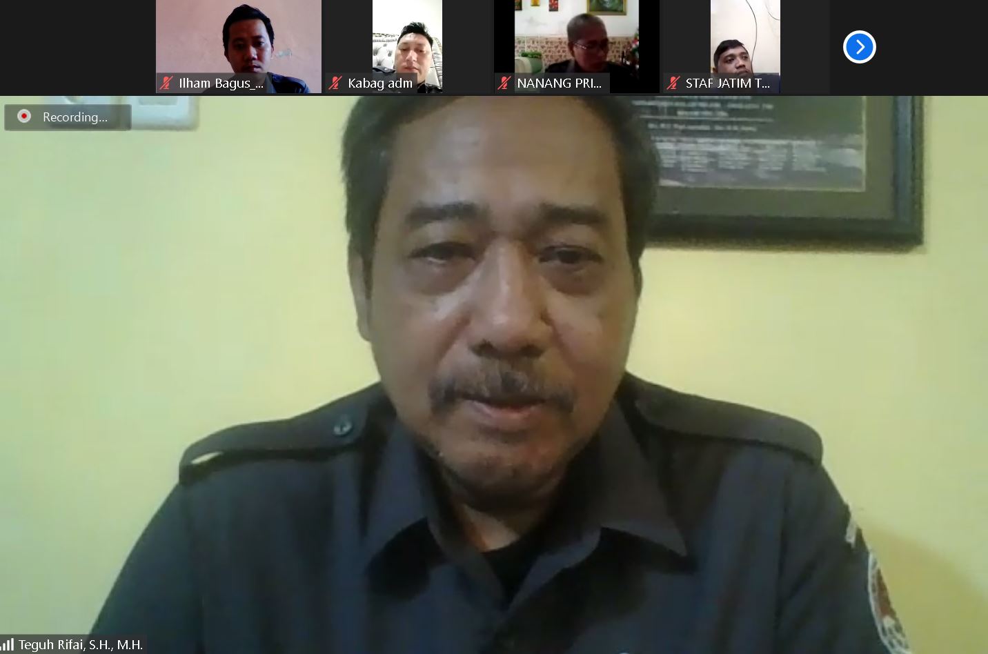 Apel Virtual, Bawaslu Jatim Hening Cipta untuk Indonesia