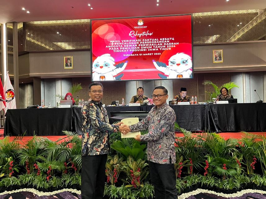 Bawaslu Jatim Awasi Rekapitulasi Hasil Verifikasi Faktual Kesatu Pencalonan Perseorangan Anggota DPD