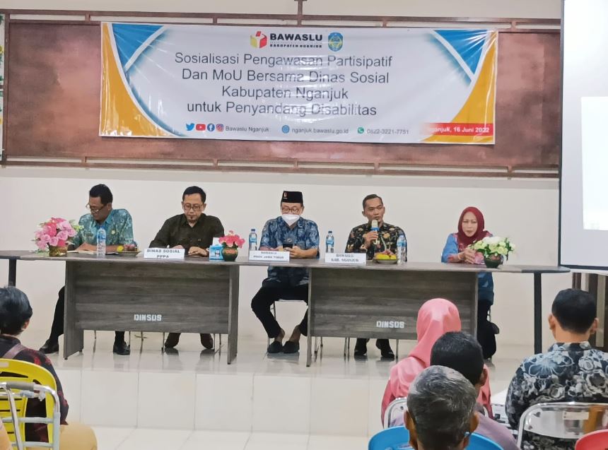 Bawaslu Nganjuk Rangkul Disabilitas untuk Pengawasan Partisipatif Pemilu 2024