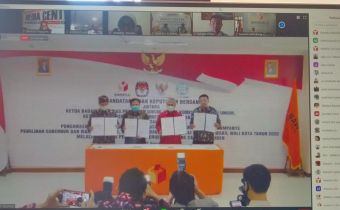 Awasi Kampanye, Bawaslu, KPU, KPI dan Dewan Pers Tanda Tangani Keputusan Bersama