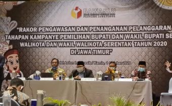 Bawaslu se-Jatim Samakan Persepsi dalam Pengawasan dan Penegakan Hukum Tahapan Kampanye