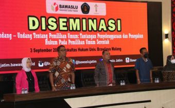 Diseminasi UU Pemilu di FH Brawijaya, Totok; Fokus Bawaslu adalah Pencegahan