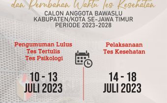PERPANJANGAN PENGUMUMAN HASIL TES TERTULIS DAN TES PSIKOLOGI DAN PERUBAHAN WAKTU PELAKSANAAN TES KESEHATAN