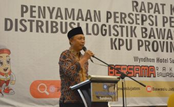 Pengadaan dan Distribusi Logistik, Bawaslu Jatim Perkuat Kesepahaman antar Penyelenggara, Peserta dan Pemantau Pemilu