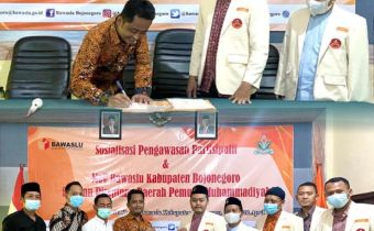Tumbuh Kembangkan Pengawasan Partisipatif, Bawaslu Bojonegoro Kerjasama dengan PD Pemuda Muhammadiyah