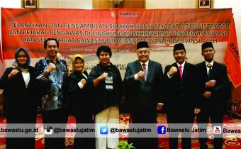 7 Pejabat Struktural Bawaslu Jatim Dilantik Hari Ini